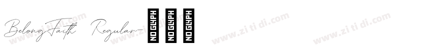 BelongFaith  Regular字体转换
